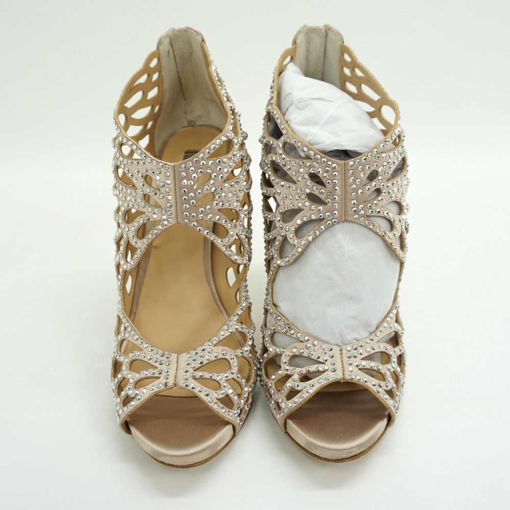 INC Embellished High Heel Evening Sandals Bisque - Picture 3 of 8